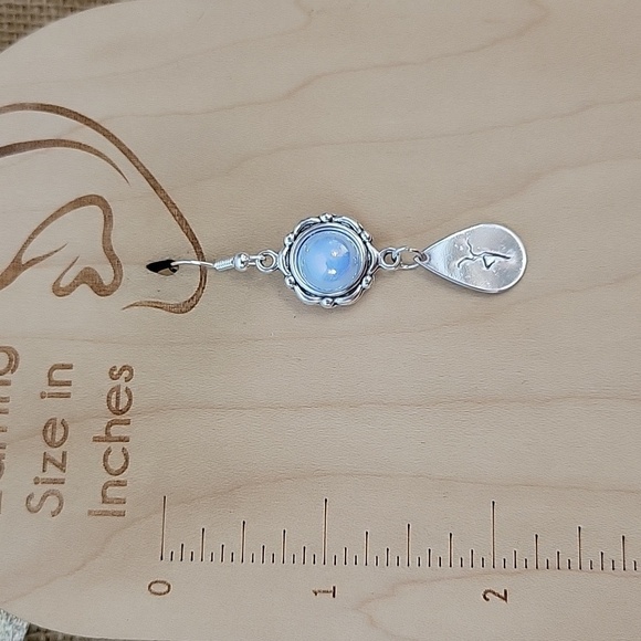 DMB BABY BLUE FIREDANCER EARRINGS - Picture 5 of 6